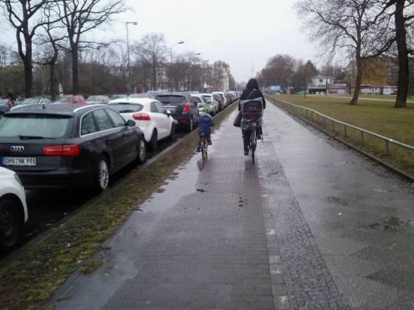 bike to school Berlin Feb 2017